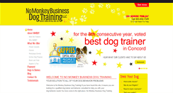 Desktop Screenshot of nomonkeybusinessdogtraining.com